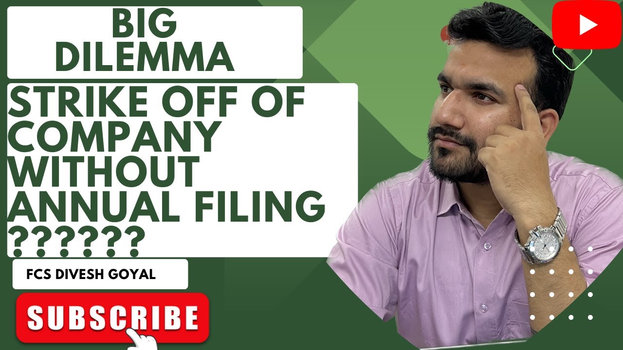 Can we go for Strike off of Company without completing Annual Filing??????