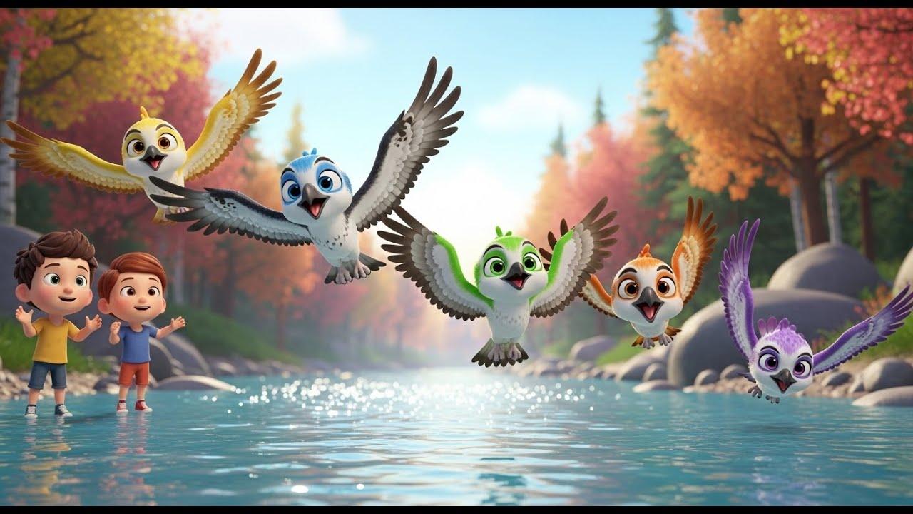 Five Little Ospreys Dive Dive Dive | Kids Songs & Nursery Rhymes