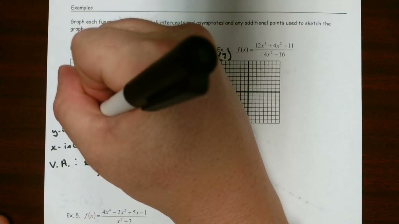 Precalculus 3.6 - Rational Functions w  Slant Asymptotes