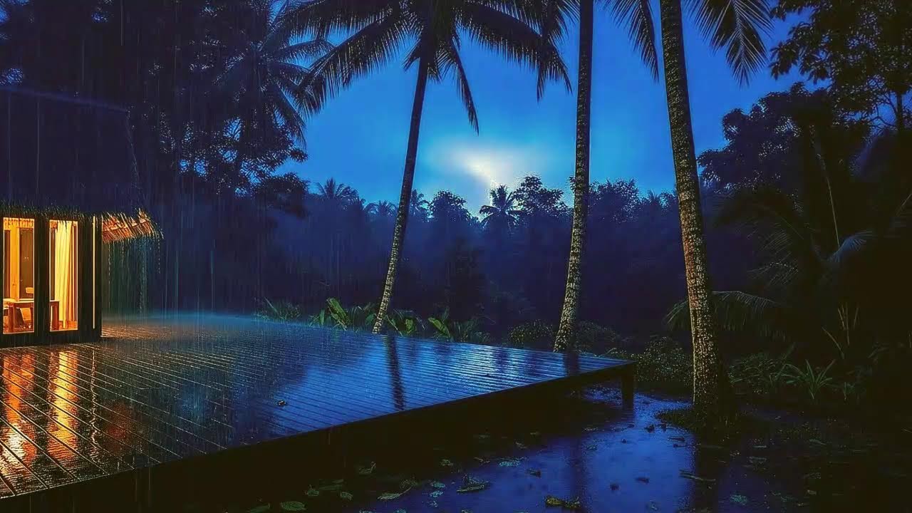Sleep Faster with Gentle Rainfall and Distant Thunder Echo at Cozy Cabin 🌧️