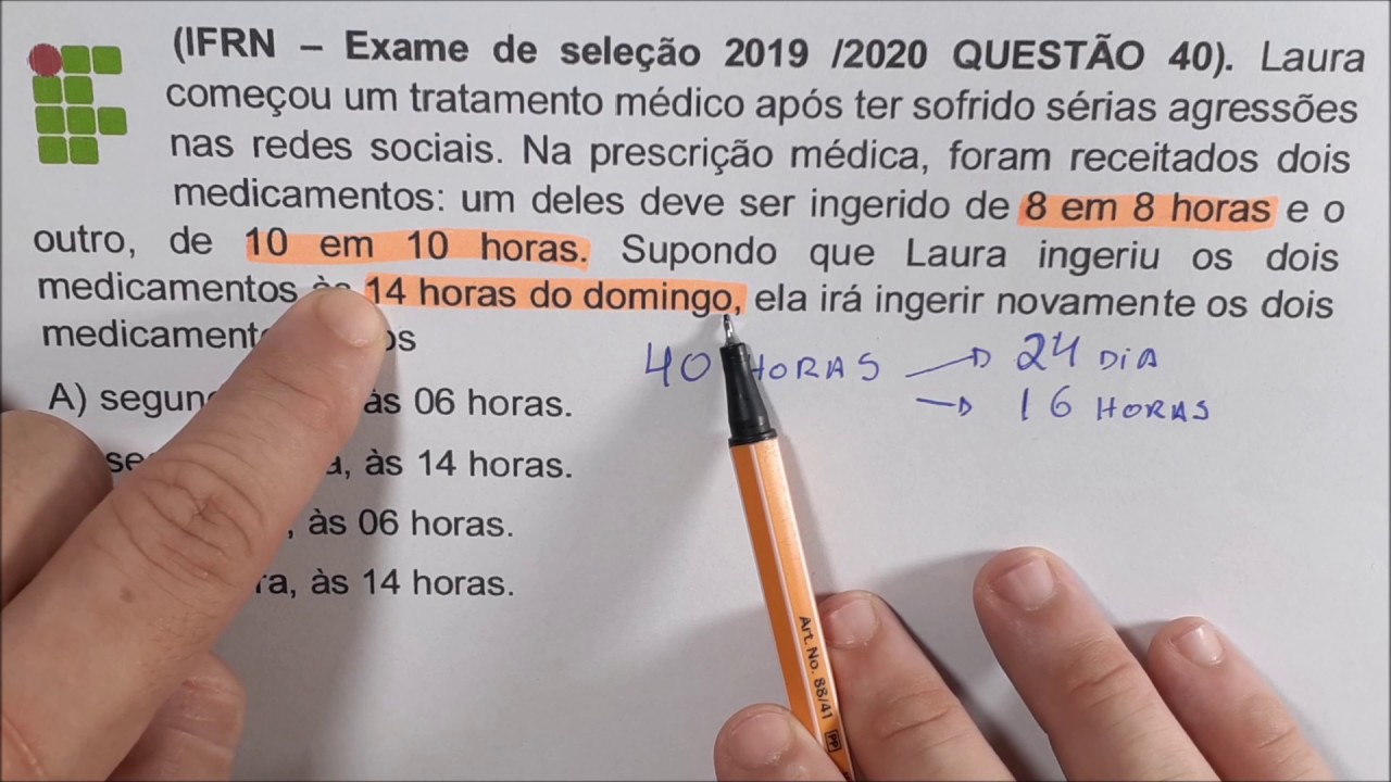 IFRN - QUESTÃO 40. M.M.C MÍNIMO MÚLTIPLO COMUM . Micamática