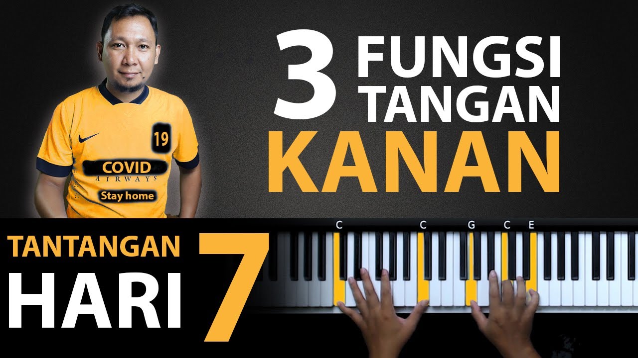 #7 Belajar Keyboard - Latihan Dasar Tangan kanan - TANTANGAN 7 HARI | Belajar Keyboard Pemula