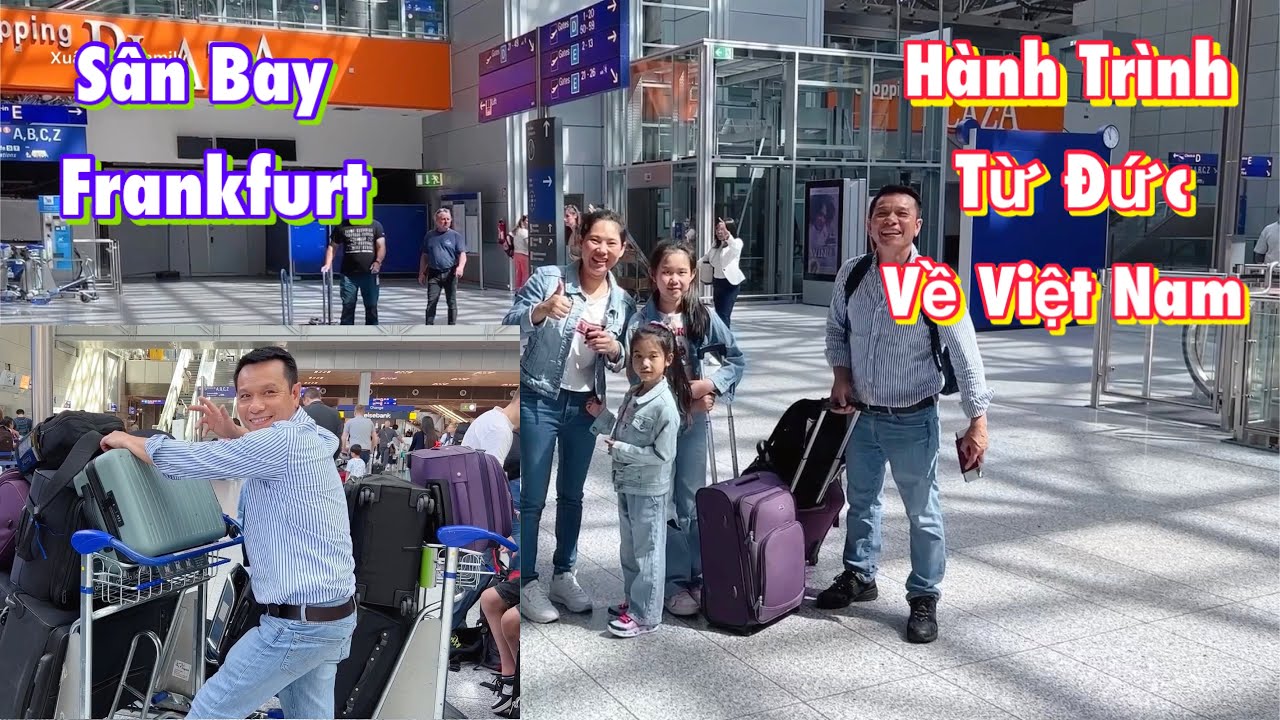 Vlog 16 || Hành trình bay từ Đức về Sài Gòn & Tuy Hòa ViệtNam Airlines, Xuân Mận Family về Việt Nam