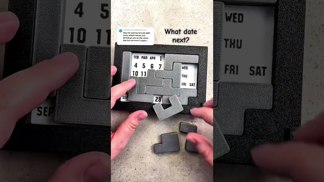 Just by flipping a piece you can change the difficulty level. #calendarpuzzle