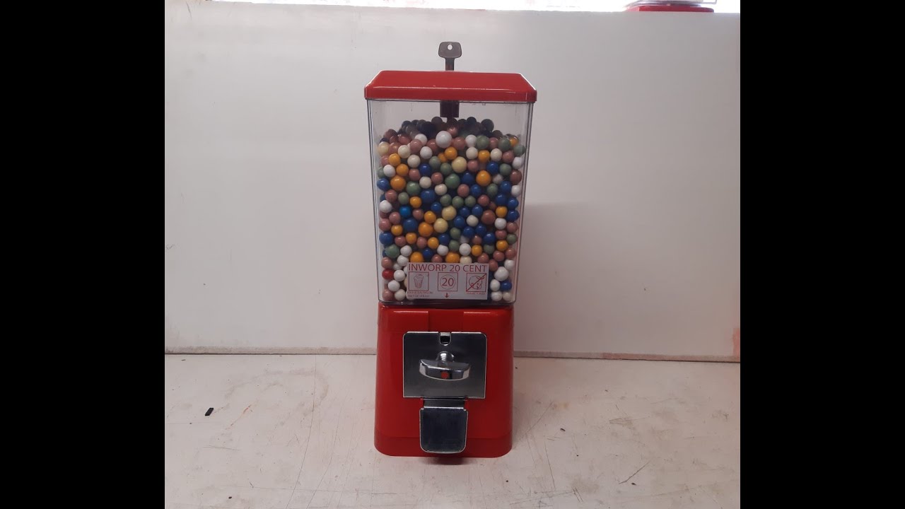 How to set a BRABO OAK gumball machine coin mechanisme in free spin