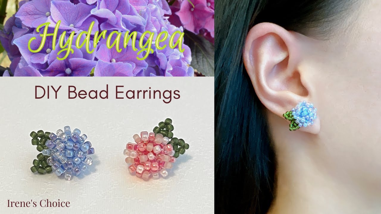 How to Make Hydrangea Stud Bead Earrings