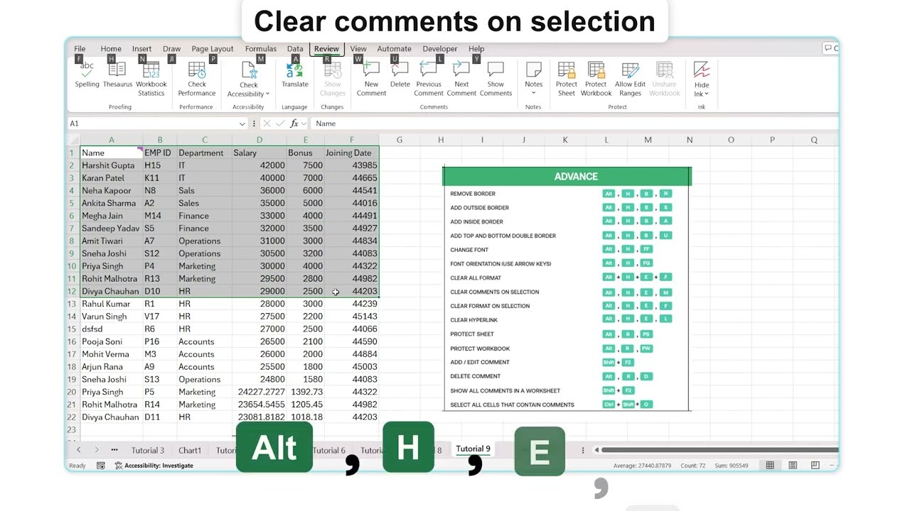 Tutorial 9 - Advance: Formatting & Navigation- Shortcut Cubes for Microsoft Excel