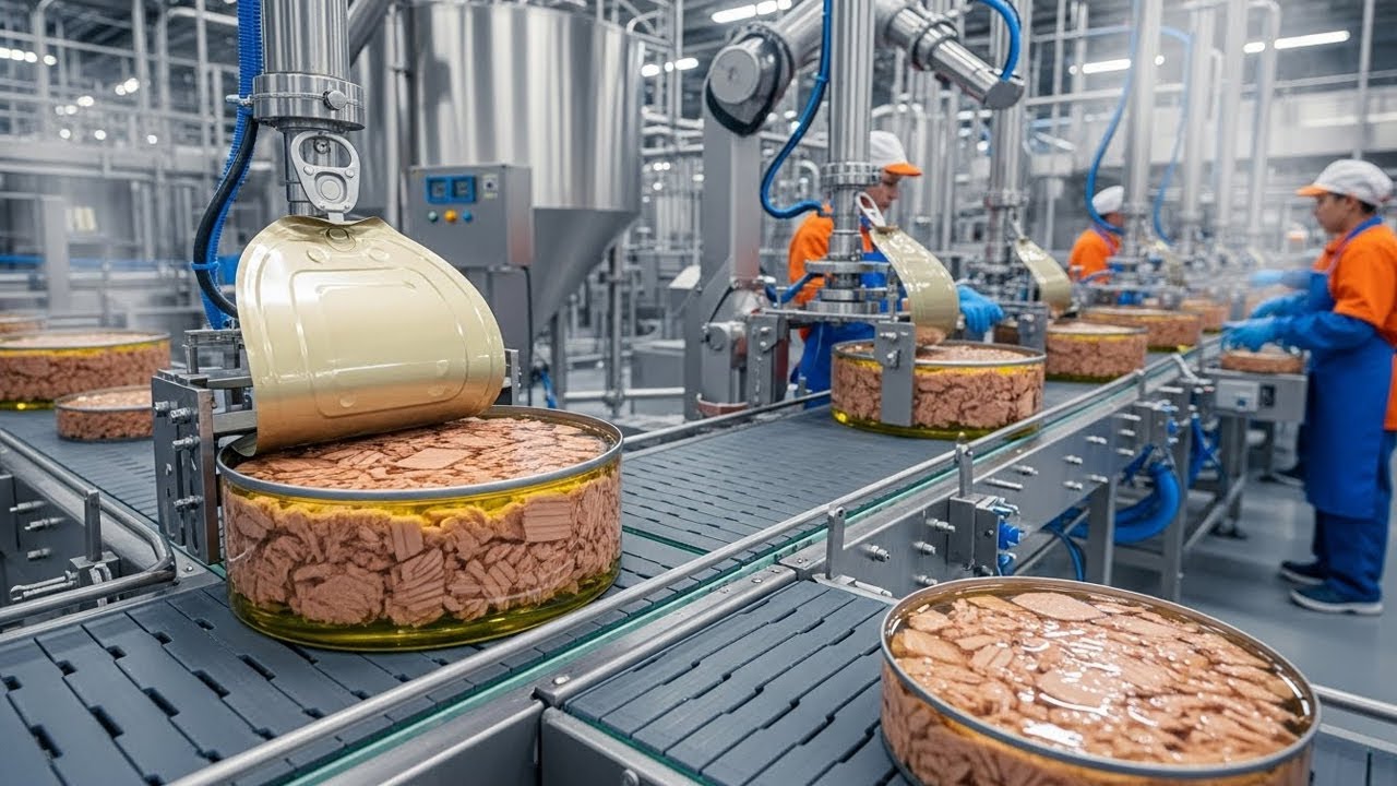Inside a Modern Tuna Canning Factory:  From Ocean to Can - Full Process
