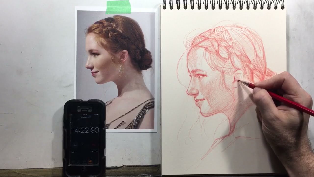 Drawing Annalise Basso in Red