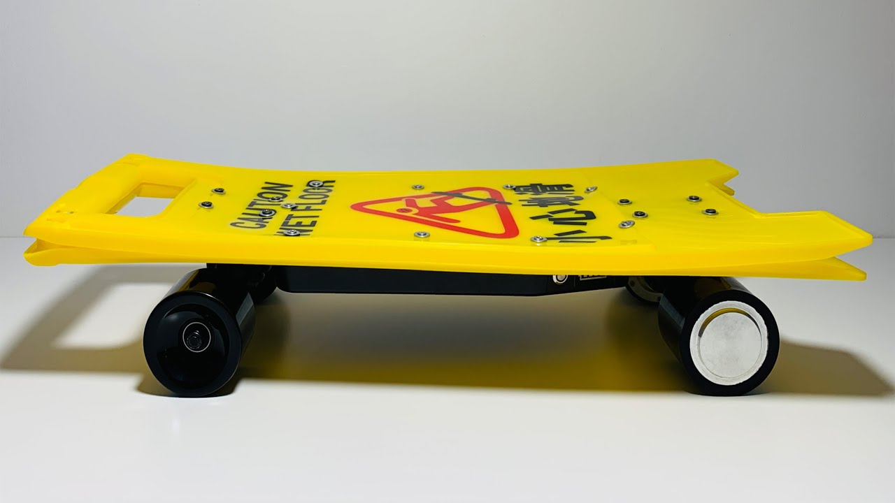 I Built a Wet Floor Sign Skateboard!