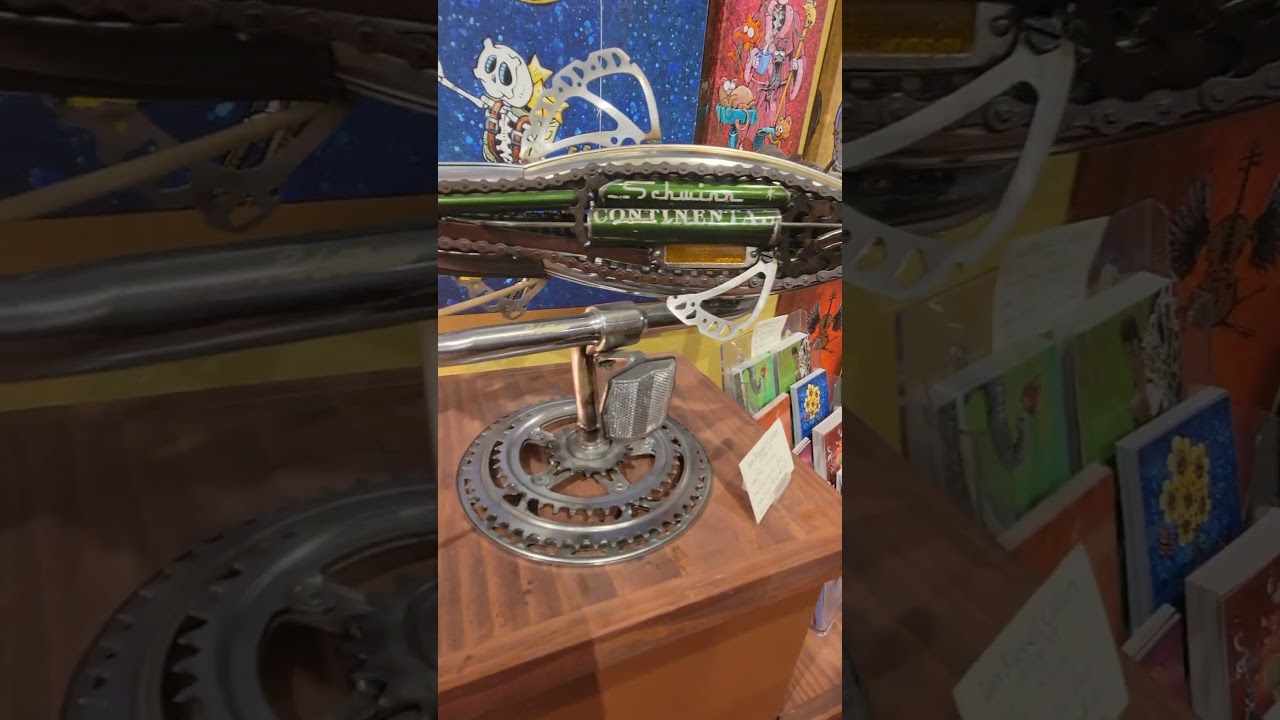 Merry Christmas, a fish made out of old bicycle parts. How cool!