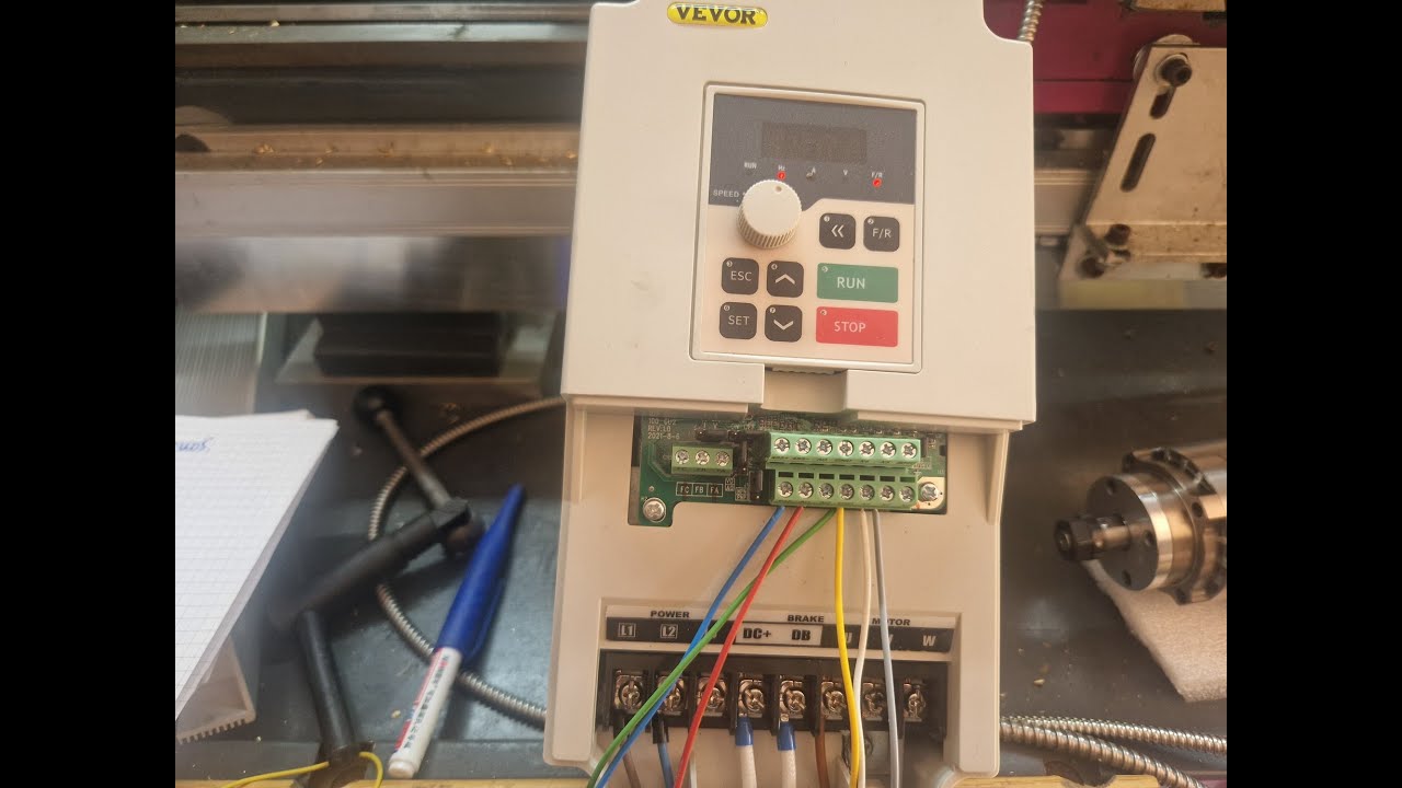 Variador de Frecuencia Vectorial vevor 5. 5KW + HUSILLO 24.000RPM 1.5KW +Tutorial