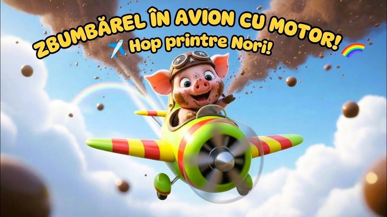 AVION CU MOTOR! Zbumbărel zboară printre nori 😂✈️ Cântec Vesel