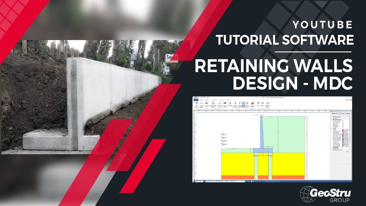 Tutorial Software: Retaining walls design - GeoStru MDC