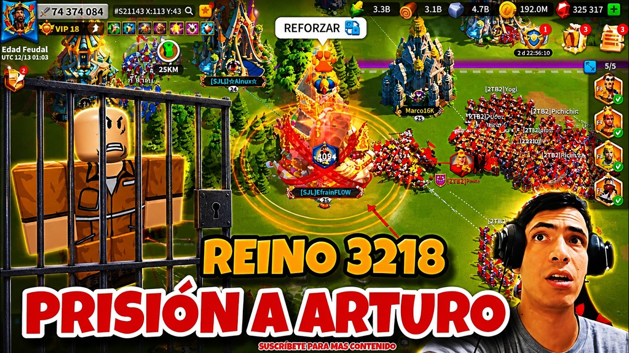 PRISION A ARTURO - LO AGARRARON SIN TERRITORIO - RISE OF KINGDOMS
