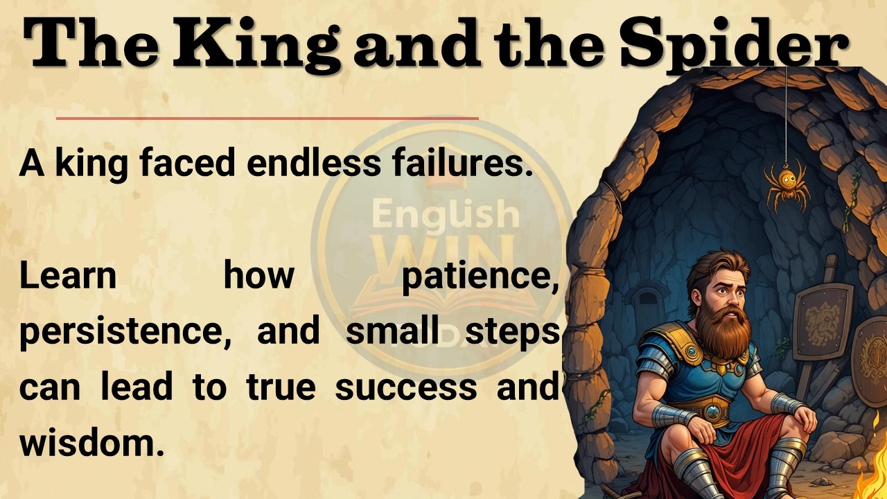 The King and The Spider | English Listening Practice for Beginners | Slow English Story
