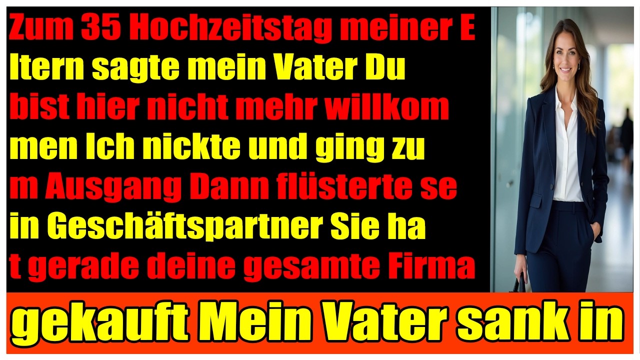 Zum 35. Hochzeitstag meiner Eltern sagte Dad Du bist nicht willkommen bis er