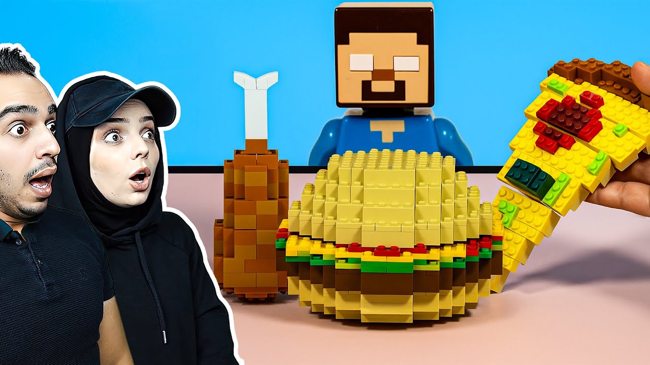 LEGO YEMEKLERİ LEZZETLİ Mİ? STEVE TADINA BAKTI!😱🍕