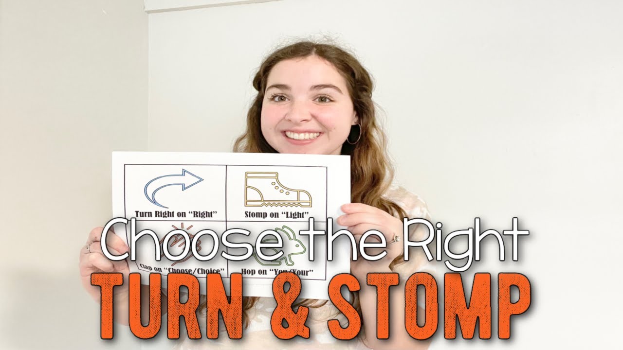 Choose the Right Turn & Stomp ~ Primary Singing Time Idea
