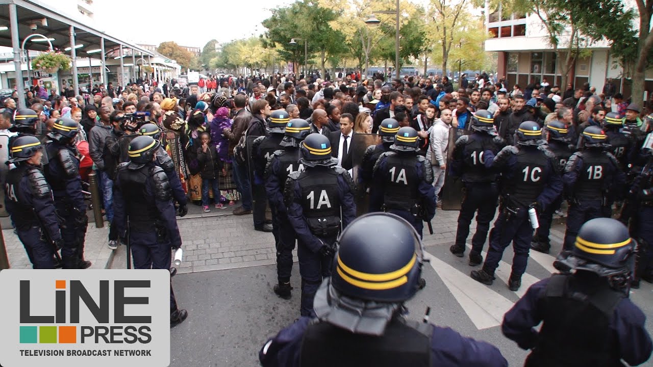 Déplacement houleux de François Hollande / La Courneuve (93) - France 20 octobre 2015