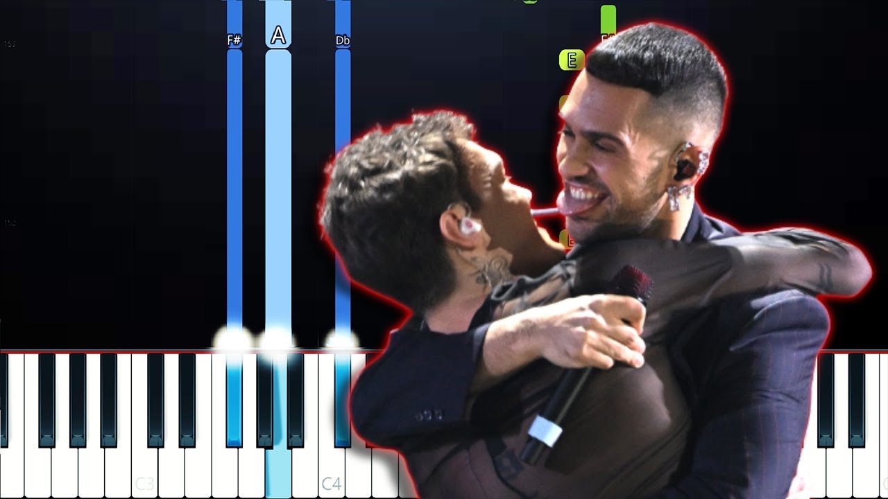 mahmood e blanco - brividi (Piano Tutorial)