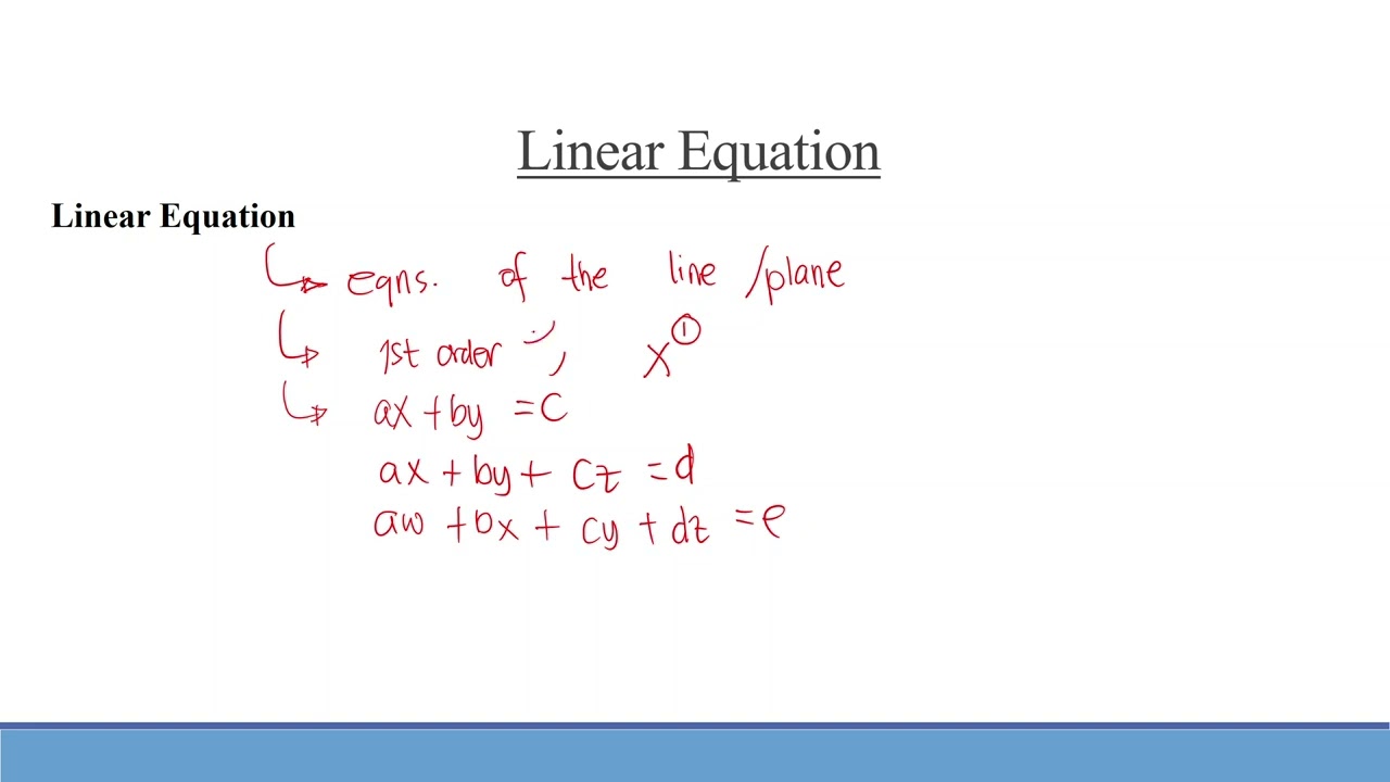 Numerical Solutions to CE Problems: System of Linear Equations - Introduction