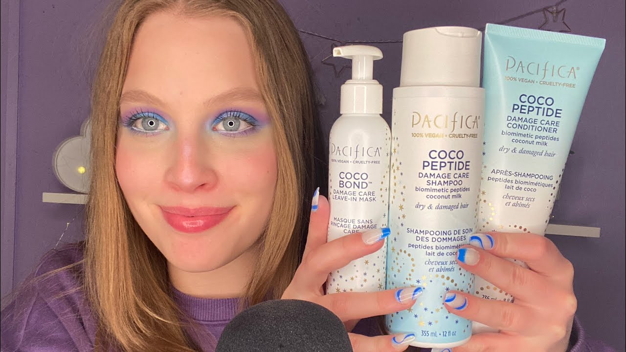 ASMR Unboxing Pacifica Hair Care ~ Tapping, Scratching, Whispering and more
