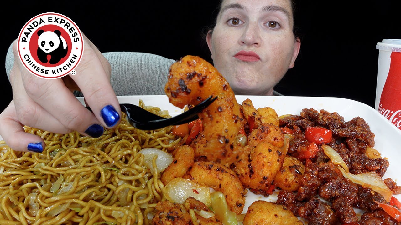ASMR | PANDA EXPRESS | NEW CHILI CRISP SHRIMP & BEIJING BEEF | MUKBANG EATING SHOW