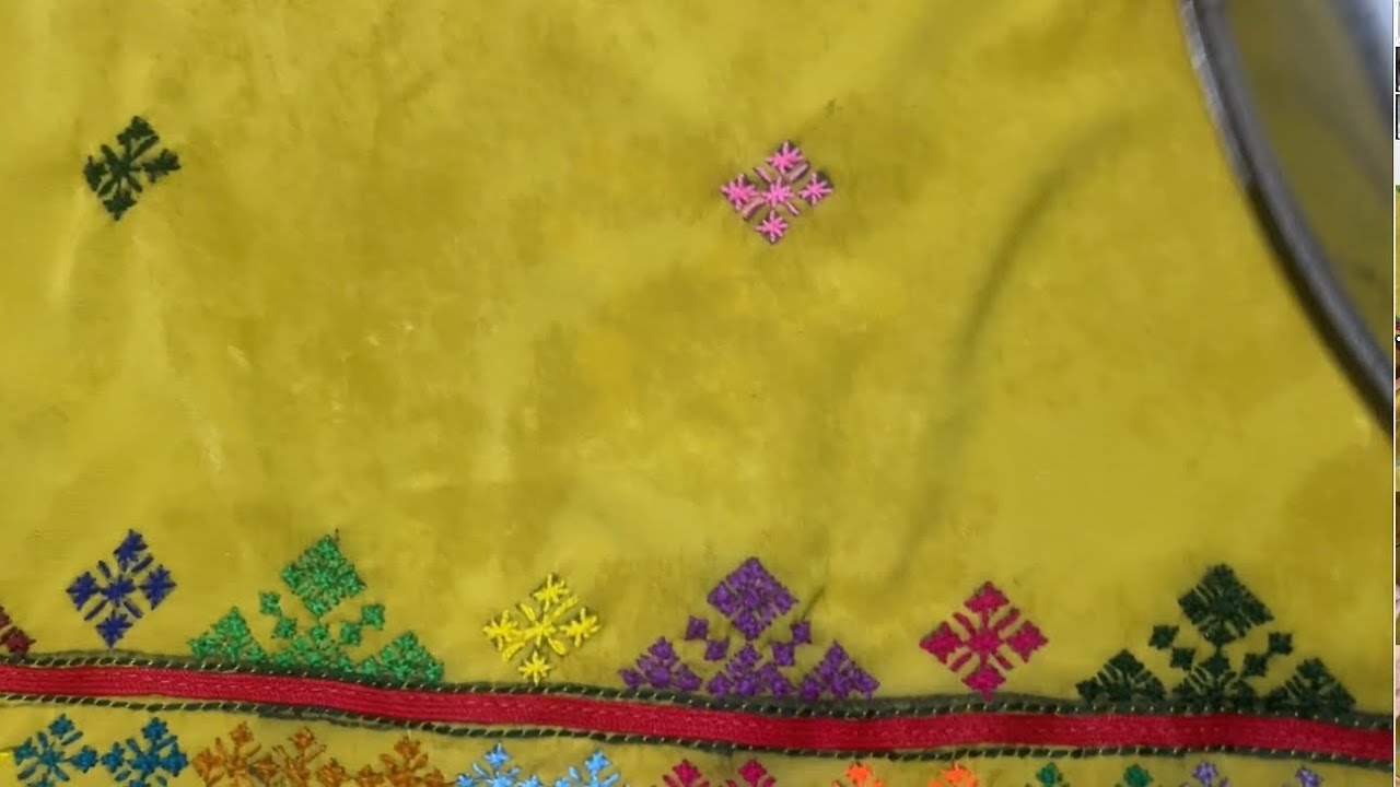 Balochi embroidery design star ⭐️ tanka tutorial #trending #tutorial 