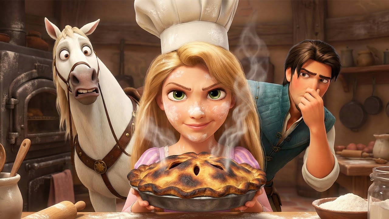 Oh No! Rapunzel Burnt the Cake😱🍰Flynn Rider & Maximus Can't Believe Her Day's Work | Funny Animation
