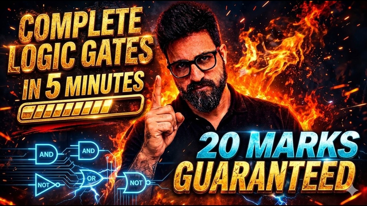 20 Marks in 5 Minutes | Complete Logic Gates 💯🔥 | NEET 2026 | Yawar Manzoor sir