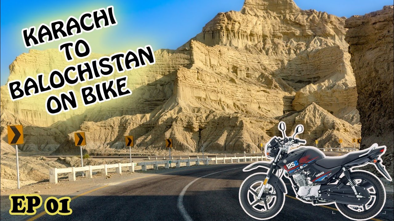 KARACHI TO BALOCHISTAN ON BIKE🔥 | KHARARI RIVER | YAMAHA YBR | MOTOVLOG| PART 1