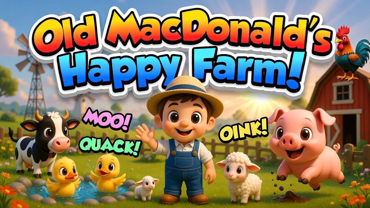 Old MacDonald’s Happy Farm story 🐄🐷 | Toon junction Fun Animal Sounds Song for Kids!