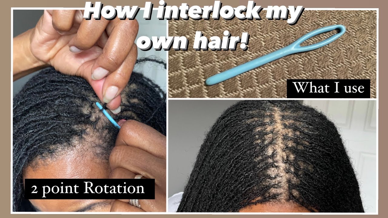 INTERLOCKING!! 2 Point Rotation. How I do it and what I use. |interlocking |micro locs |braidlocs