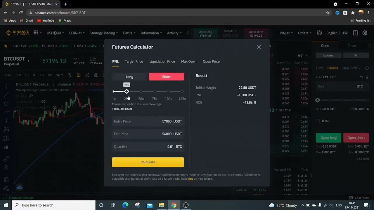 How to calculate profit and loss (PNL) in Binance Futures using Binance Calculator