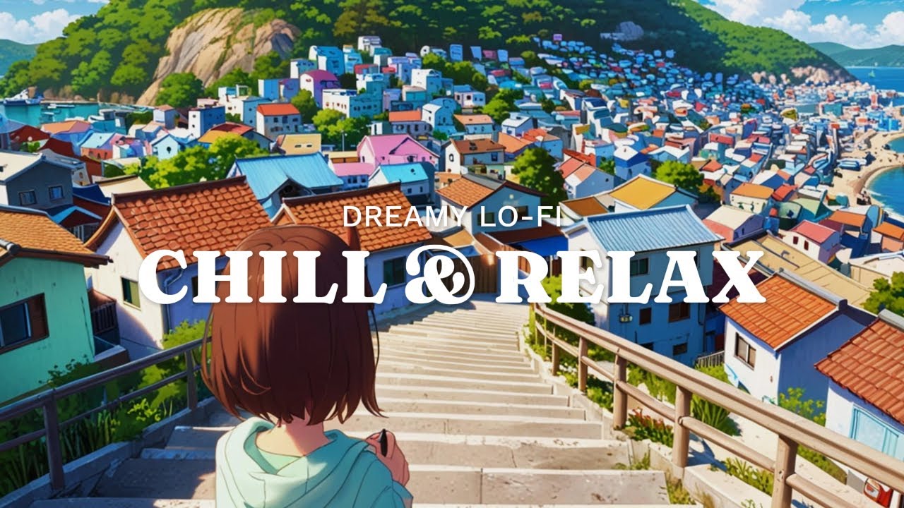 Emma in Gamcheon Culture Village, Busan 🎨🌈 | Sunset Steam — Lofi 2026 for Creativity Travel 🎧