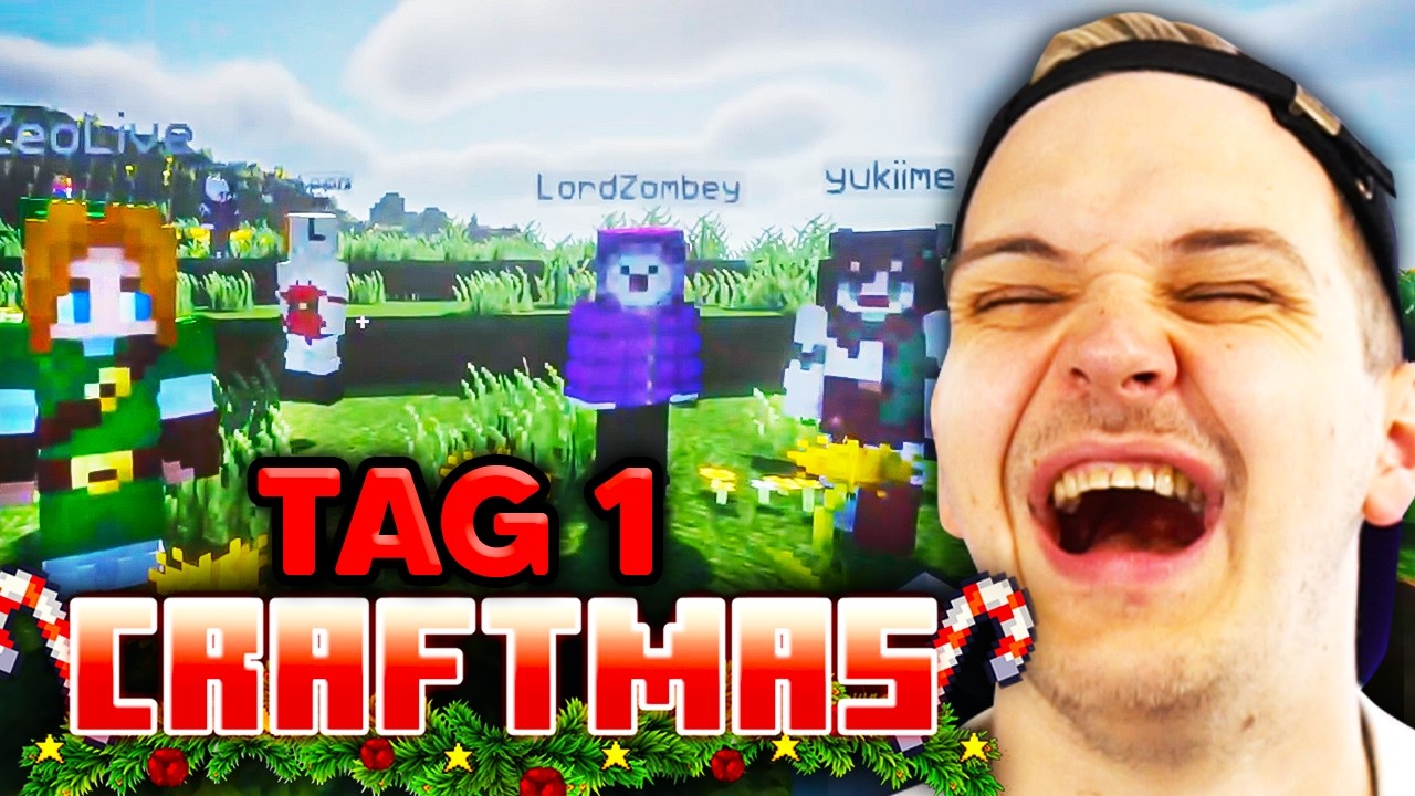 Der ANFANG von Huebis Weihnachtswelt mit 40+ STREAMERN🎄 (Craftmas Tag 1)