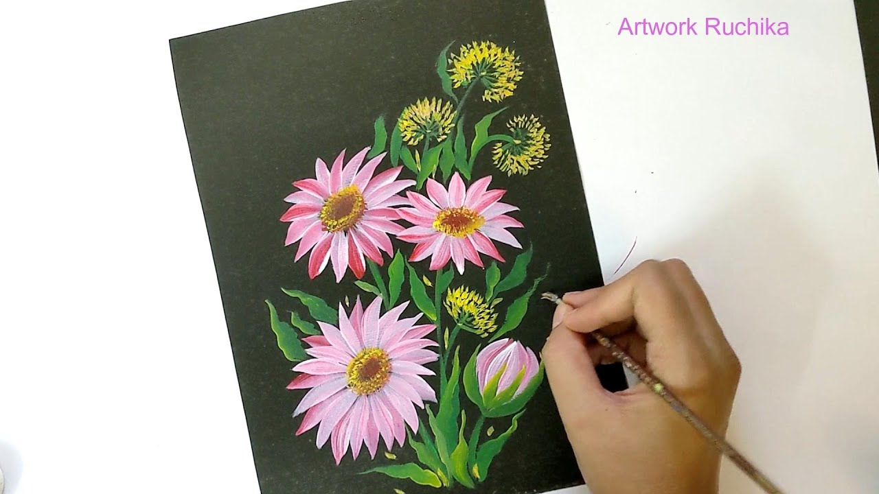 how to paint beautiful flowers using the One Stroke technique. It’s super easy, beginner-friendly