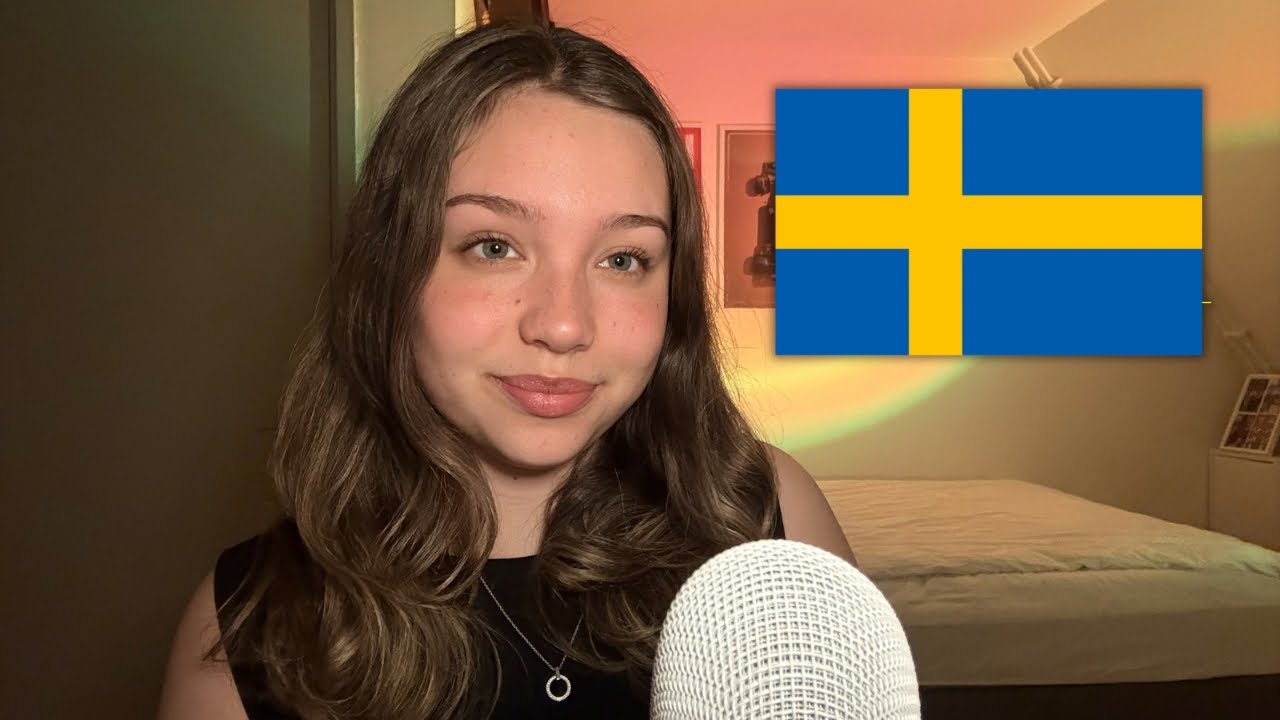 ASMR | Учу вас шведскому! 🇸🇪💙 (шепот с прижатыми руками, обведение контуров, повторение)