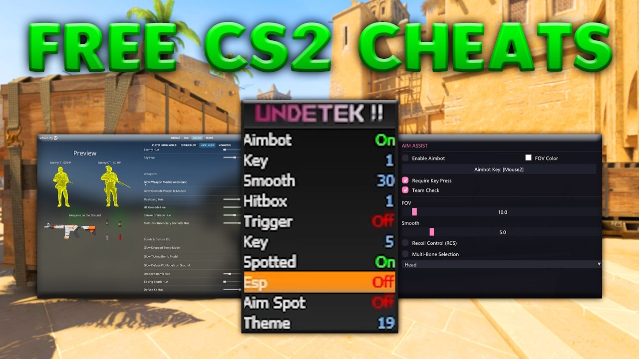 I tried free cs2 cheats..