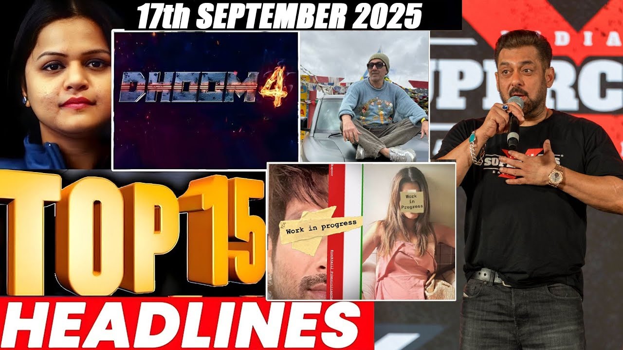 Top 15 Big News of Bollywood | 17th SEPTEMBER  2025 | Salman Khan , Ramayana, Sunny Deol, Amir Khan