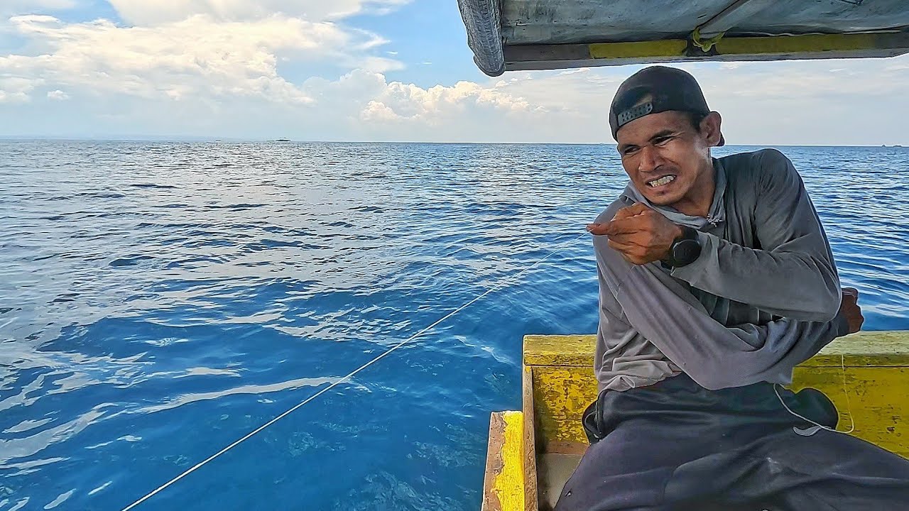 lama tak mancing begitu turun dapat tarikan dari ikan penunggu karang