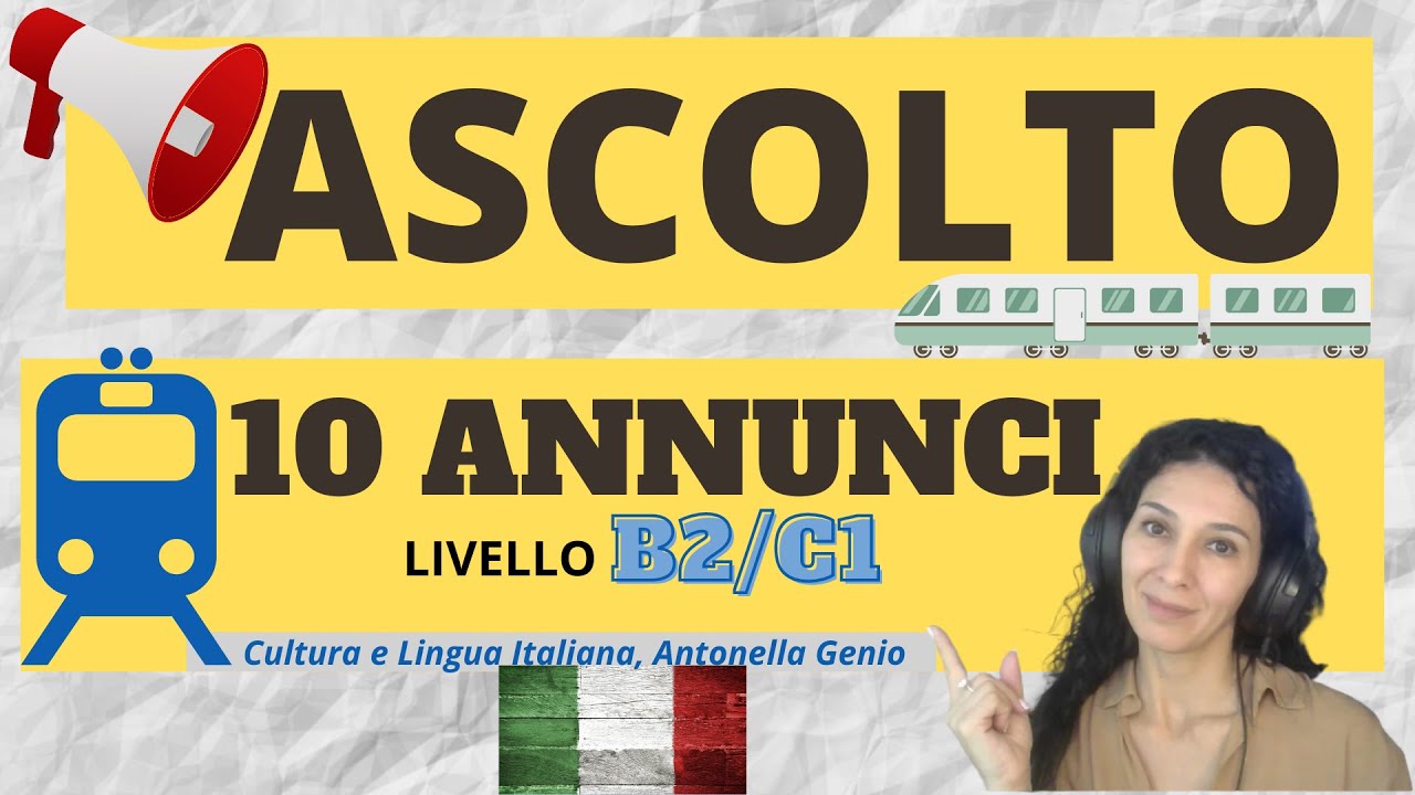 ASCOLTO ITALIANO B2/C1 - ITALIAN LISTENING EXERCISE LEVEL B2/C1 | learn Italian