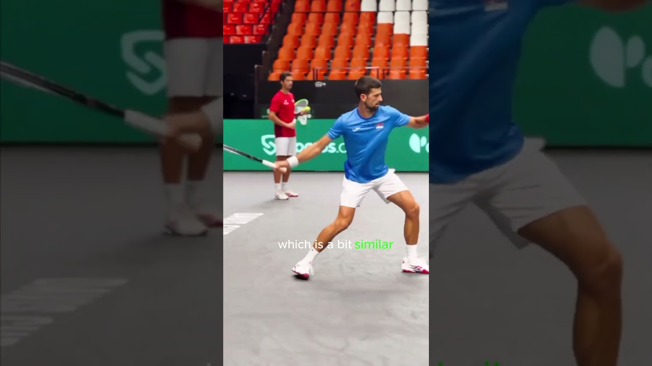 Novak with The most textbook forehand ever! #technique #tennis #djokovic  #forehand