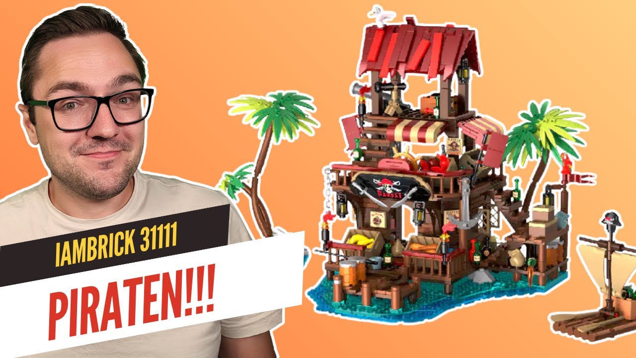 850 Steine, 30 Euro, jede Menge Prints: Piraten! - IAMBRICK 31111 Pirates Bay Market