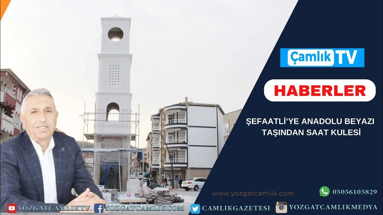 ŞEFAATLİ&rsquo;YE ANADOLU BEYAZI TAŞINDAN SAAT KULESİ
