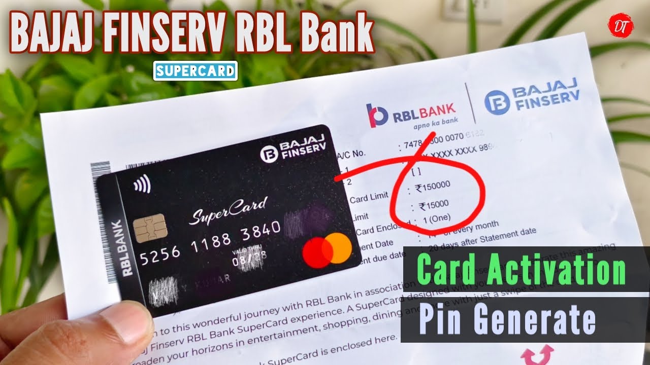 BAJAJ FINSERV RBL Bank Supercard 🤩 Card Activation ? PIN Generation ? #creditcard