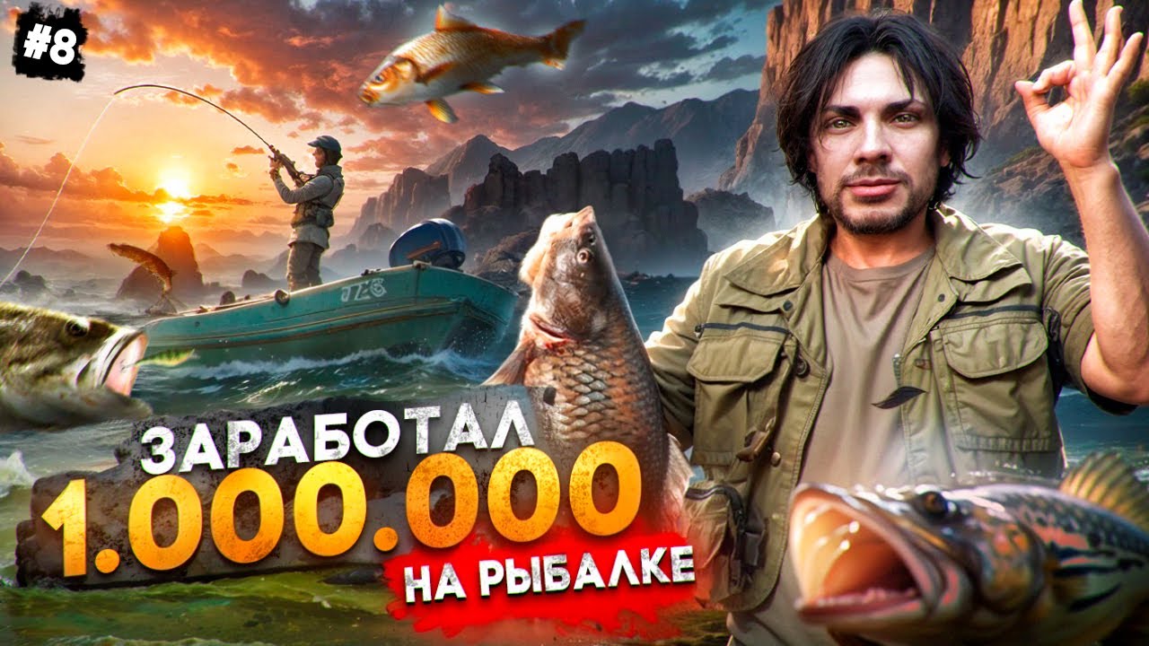 1 МЛН НА РЫБАЛКЕ I ЛУЧШИЙ ЗАРАБОТОК ДЛЯ НОВИЧКА I MAJESTIC RP ПУТЬ НОВИЧКА #8 В ГТА 5 РП