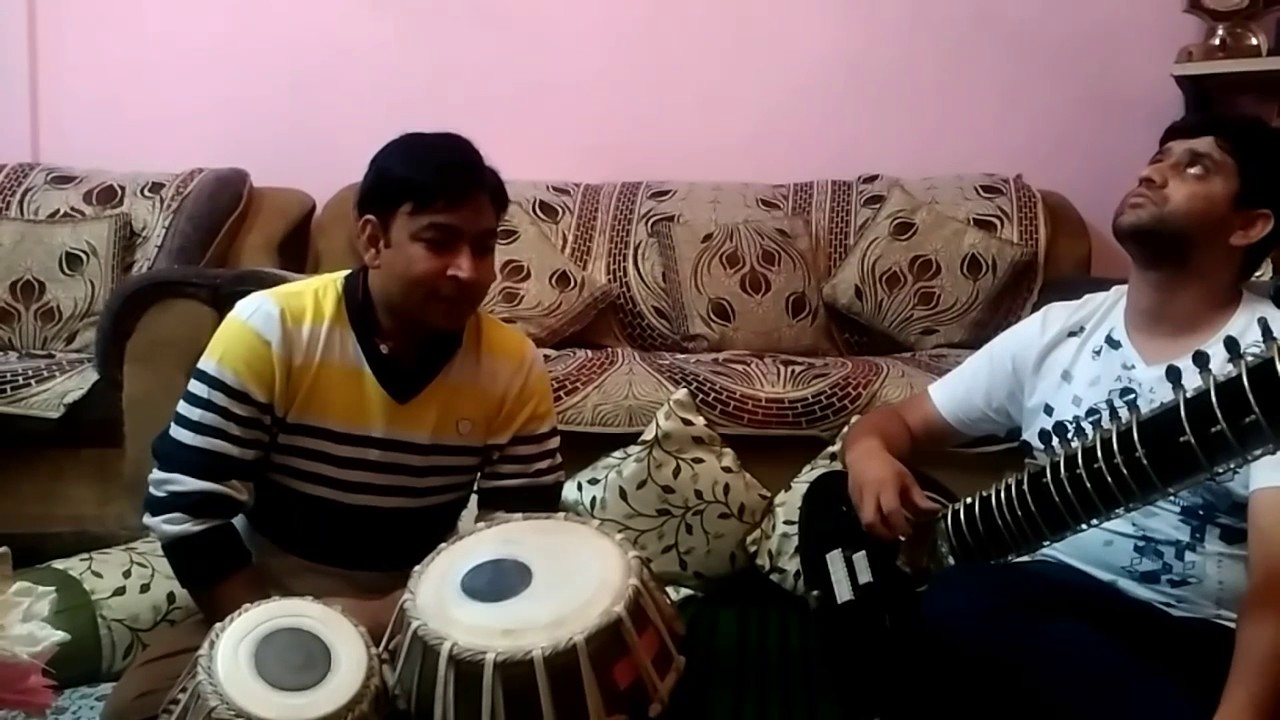 Accompaniment with Sitar.Razakhani  Gat ( Drut teen taal) lesson #28