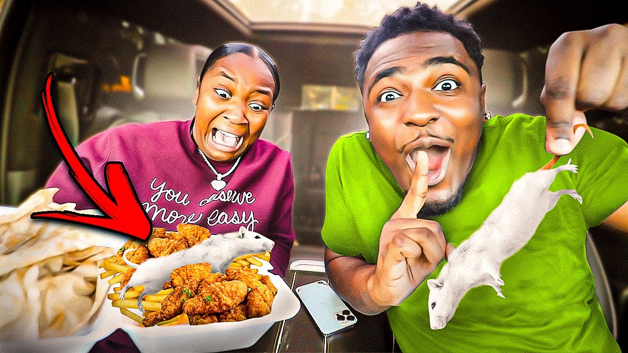 I PUT A LIVE RAT IN MY GIRLFRIEND'S FOOD! **HILARIOUS REACTION**